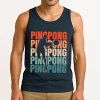 Cool Retro Text Silhouette Ping Pong Premium Tank Top