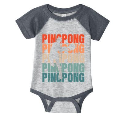 Cool Retro Text Silhouette Ping Pong Premium Infant Baby Jersey Bodysuit