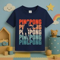 Cool Retro Text Silhouette Ping Pong Premium Toddler T-Shirt