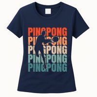 Cool Retro Text Silhouette Ping Pong Premium Womens T-Shirt