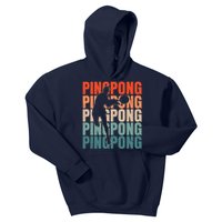 Cool Retro Text Silhouette Ping Pong Premium Kids Hoodie