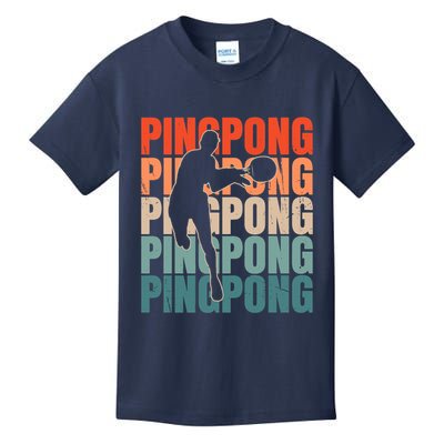Cool Retro Text Silhouette Ping Pong Premium Kids T-Shirt
