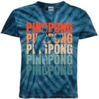 Cool Retro Text Silhouette Ping Pong Premium Kids Tie-Dye T-Shirt