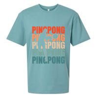Cool Retro Text Silhouette Ping Pong Premium Sueded Cloud Jersey T-Shirt