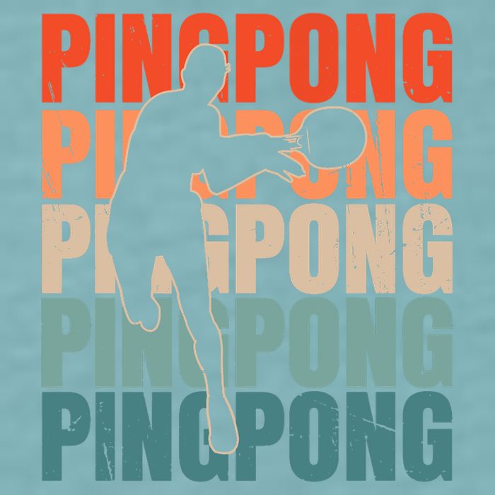 Cool Retro Text Silhouette Ping Pong Premium Sueded Cloud Jersey T-Shirt