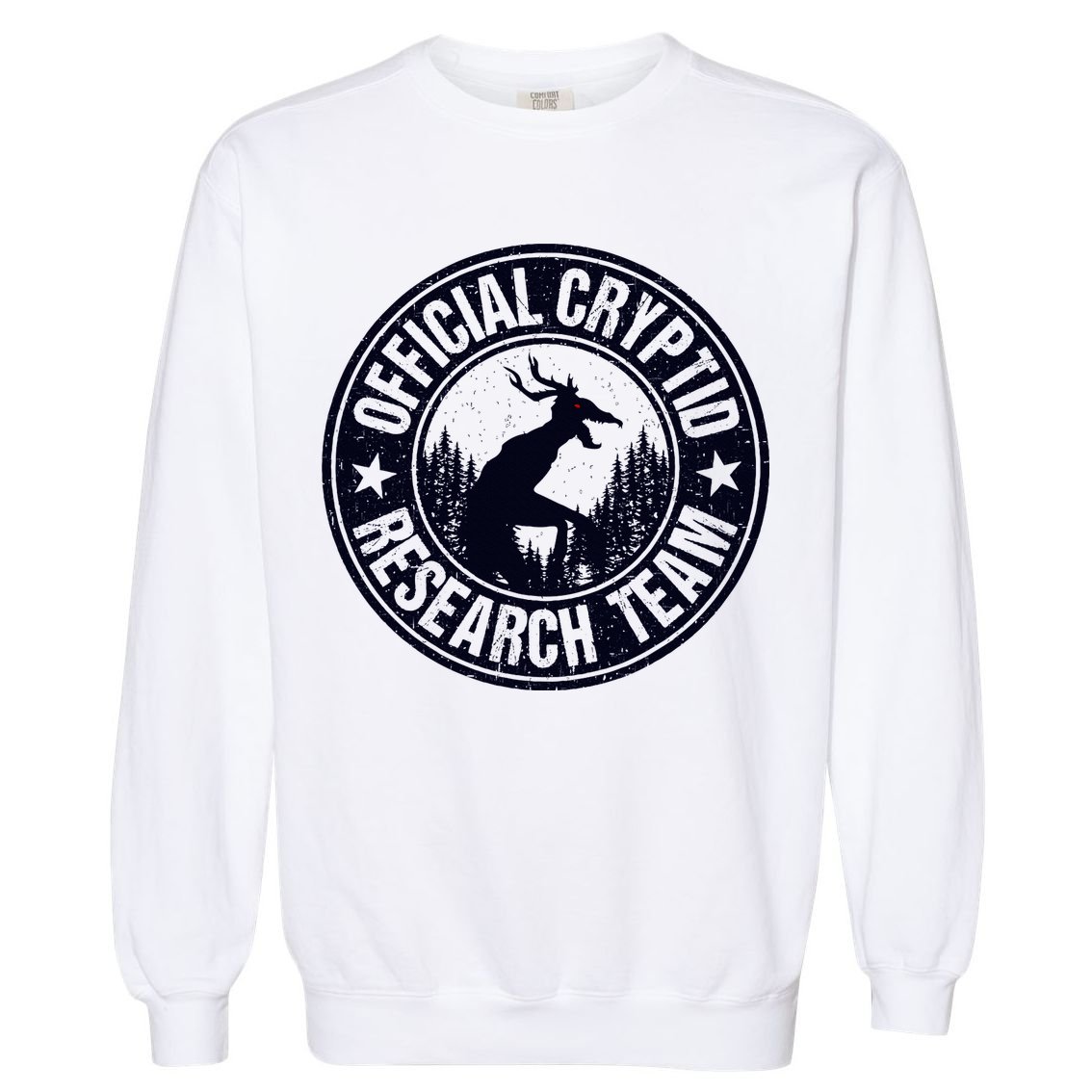 Cryptid Research Team Wendigo Retro Cryptozoology Garment-Dyed Sweatshirt
