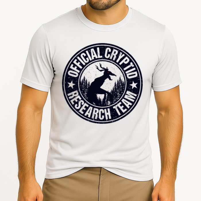 Cryptid Research Team Wendigo Retro Cryptozoology Cooling Performance Crew T-Shirt