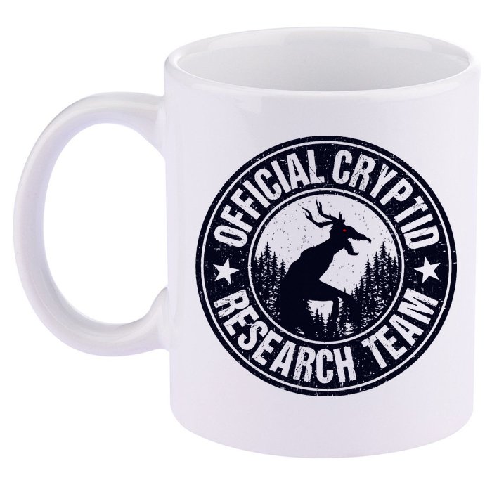 Cryptid Research Team Wendigo Retro Cryptozoology 11oz C Handle Ceramic Mug