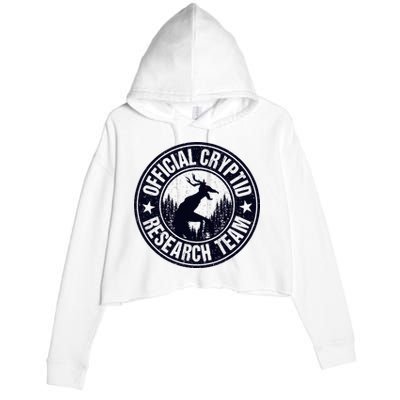 Cryptid Research Team Wendigo Retro Cryptozoology Crop Fleece Hoodie