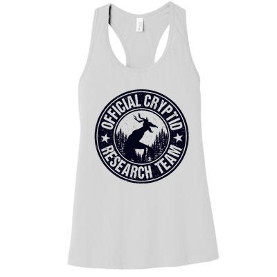 Cryptid Research Team Wendigo Retro Cryptozoology Women's Racerback Tank