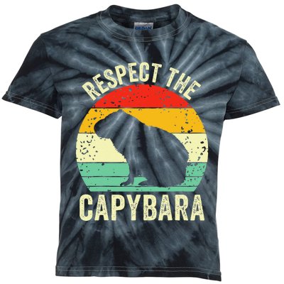 Capybaras Respect The Capybara Cavy Rodent Lover  Kids Tie-Dye T-Shirt