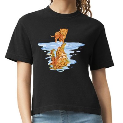 Cat Reflecting Tiger Comfort Colors Boxy T-Shirt