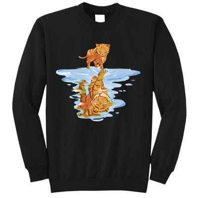Cat Reflecting Tiger Sweatshirt