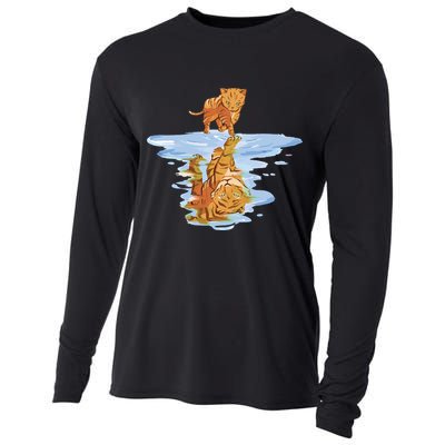 Cat Reflecting Tiger Cooling Performance Long Sleeve Crew