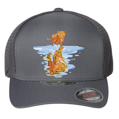 Cat Reflecting Tiger Flexfit Unipanel Trucker Cap