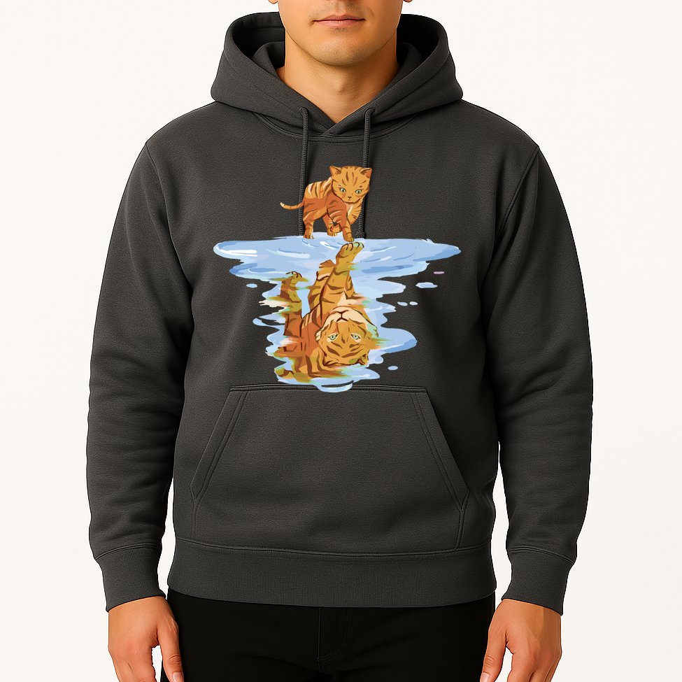 Cat Reflecting Tiger Hoodie