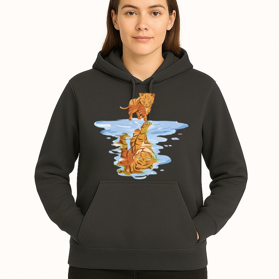 Cat Reflecting Tiger Hoodie