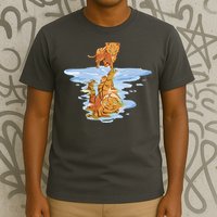 Cat Reflecting Tiger T-Shirt