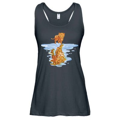 Cat Reflecting Tiger Ladies Essential Flowy Tank