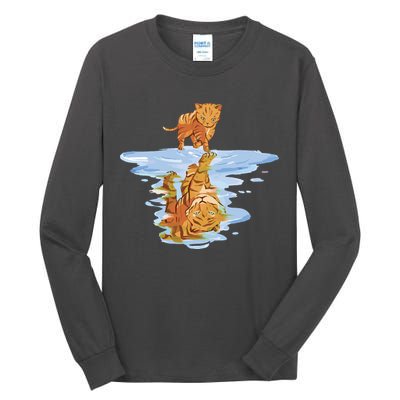 Cat Reflecting Tiger Tall Long Sleeve T-Shirt