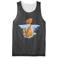 Cat Reflecting Tiger Mesh Reversible Basketball Jersey Tank