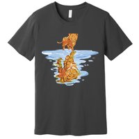 Cat Reflecting Tiger Premium T-Shirt