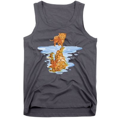 Cat Reflecting Tiger Tank Top