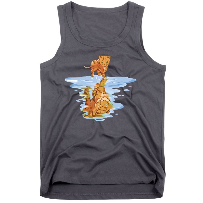 Cat Reflecting Tiger Tank Top