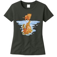 Cat Reflecting Tiger Womens T-Shirt