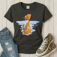 Cat Reflecting Tiger Womens T-Shirt