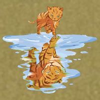 Cat Reflecting Tiger Garment-Dyed Women's Muscle Tee