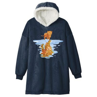 Cat Reflecting Tiger Hooded Wearable Blanket