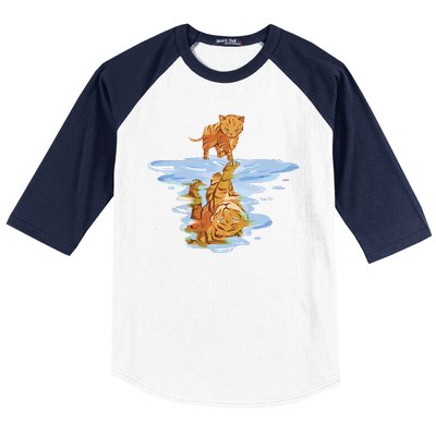 Cat Reflecting Tiger Baseball Sleeve Shirt