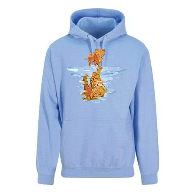 Cat Reflecting Tiger Unisex Surf Hoodie