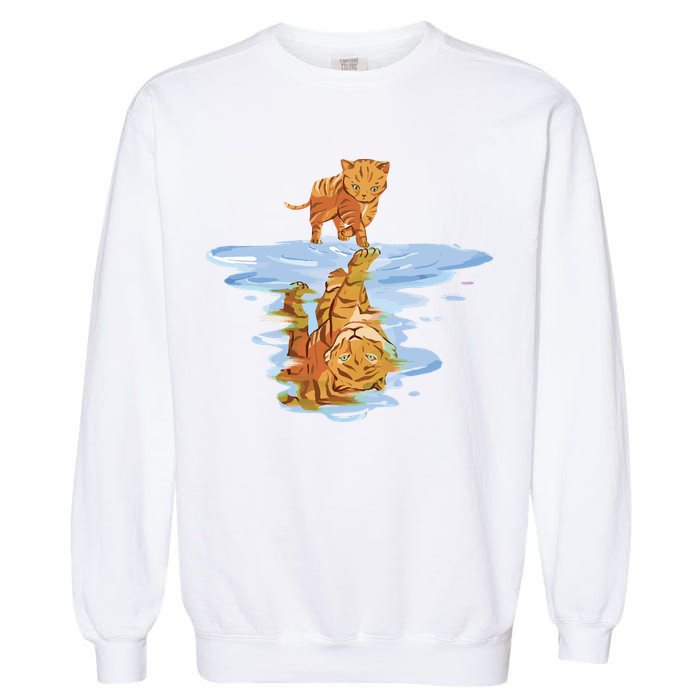 Cat Reflecting Tiger Garment-Dyed Sweatshirt