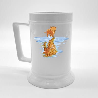 Cat Reflecting Tiger Beer Stein