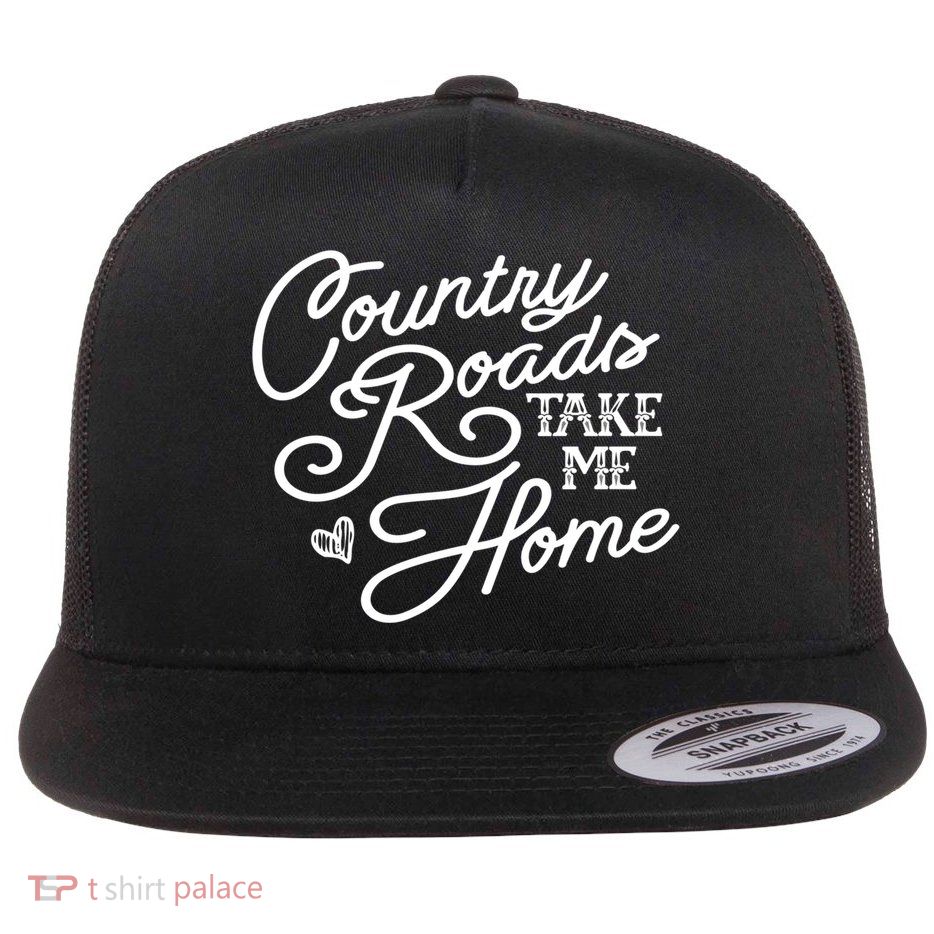 Country Roads Take Me Home Vintage Gift Flatbill Hat