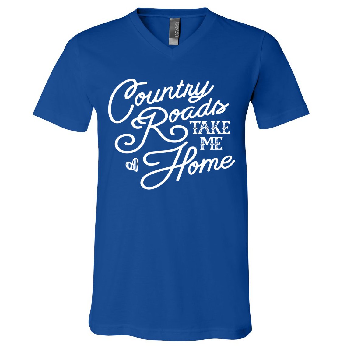 Country Roads Take Me Home Vintage Gift V-Neck T-Shirt