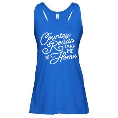 Country Roads Take Me Home Vintage Gift Ladies Essential Flowy Tank