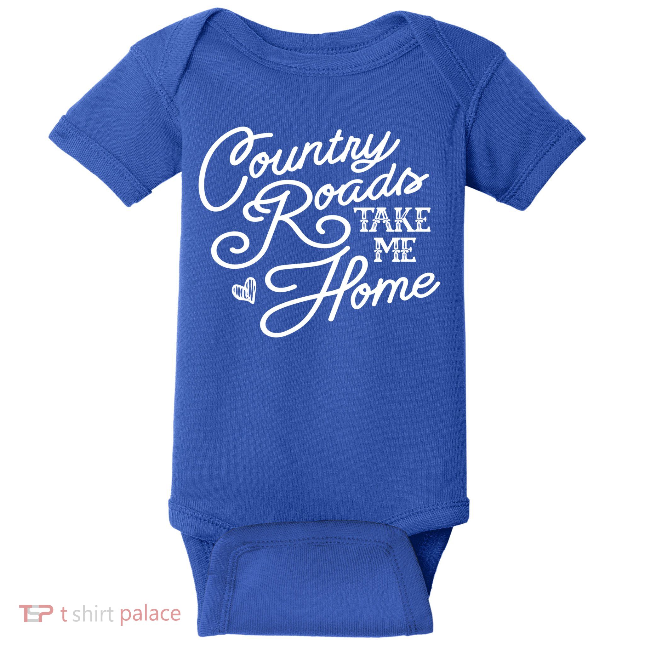 Country Roads Take Me Home Vintage Gift Baby Bodysuit