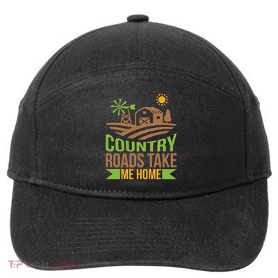 Country Roads Take Me Home 7-Panel Snapback Hat