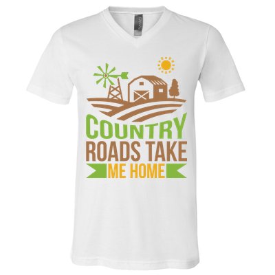 Country Roads Take Me Home V-Neck T-Shirt