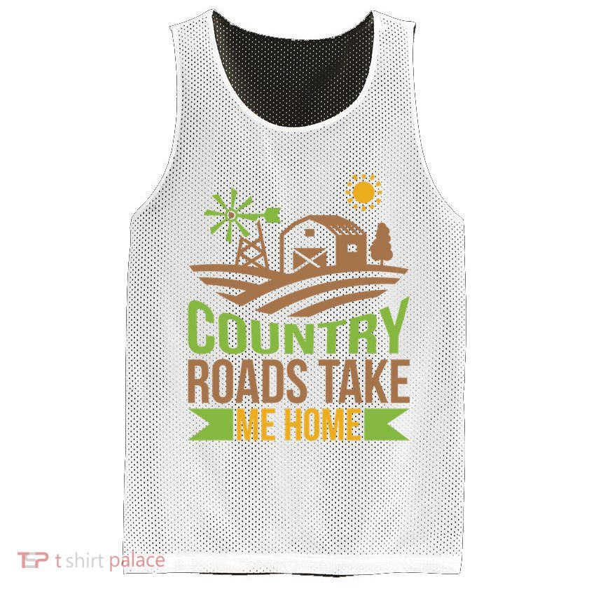 Country Roads Take Me Home Mesh Reversible Basketball Jersey Tank