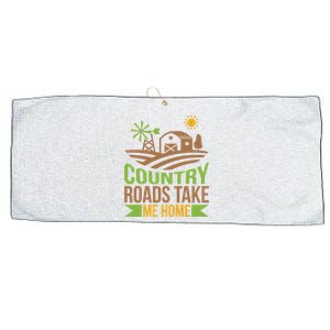 Country Roads Take Me Home Large Microfiber Waffle Golf Towel