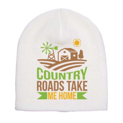 Country Roads Take Me Home Short Acrylic Beanie