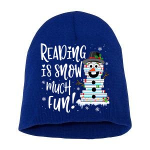 Christmas Reading Tee Snow Book Tee Book Lover Reader Tee Cool Gift Short Acrylic Beanie