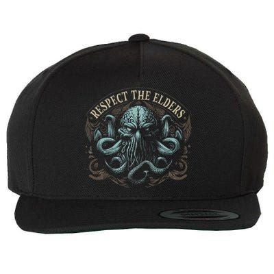 Cthulhu Respect The Elders Cosmic Horror Cthulhu Wool Snapback Cap