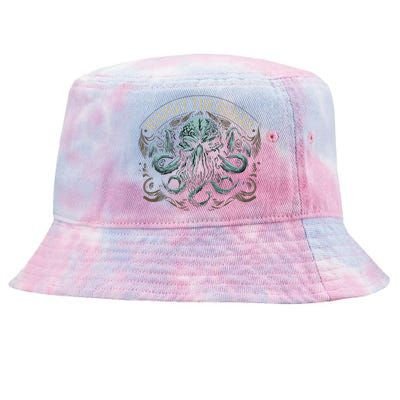 Cthulhu Respect The Elders Cosmic Horror Cthulhu Tie-Dyed Bucket Hat