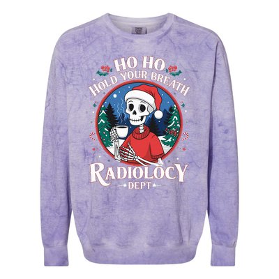 Christmas Radiology Tech Skeleton Xray Tech Ct Mri Women Colorblast Crewneck Sweatshirt