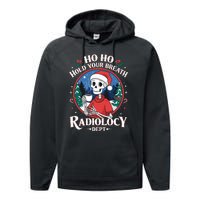 Christmas Radiology Tech Skeleton Xray Tech Ct Mri Women Performance Fleece Hoodie